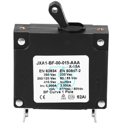 Leistungsschalter mit Überlastschutz und Kurzschlussschutz, feuerfestem Gehäuse für DC/AC-Geräte, 15A 20A 25A 30A (15A).