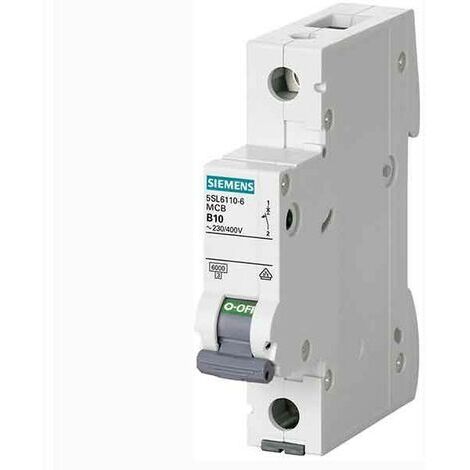 Leistungsschalter Siemens 1P 10A 6kA Typ C, für 1 Modul