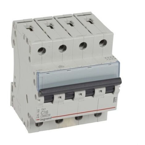 Leistungsschalter TX3 6kA-C 4P 16A