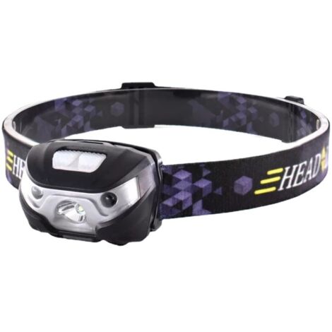 Leistungsstarke, wiederaufladbare LED-Stirnlampe mit Bewegungssensor, Camping-Taschenlampe mit USB-Anschluss, 1 Stück
