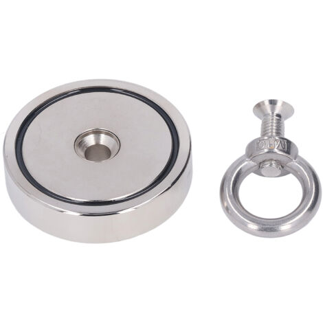 Leistungsstarker 250 kg NdFeB-Magnet, Nickel-Kupfer-Beschichtung, Ringschlaufe