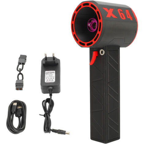 Leistungsstarker Autotrockner mit Turbogebläse, 64-mm-Bürstenlosmotor, 11 Flügeln, 8000-mAh-Akku, 90 W Leistung, 1400 g Luftschub, 100–240-V-EU-Stecker, Gehäuse aus PETG und Edelstahl, 1255 g, 28 x 10