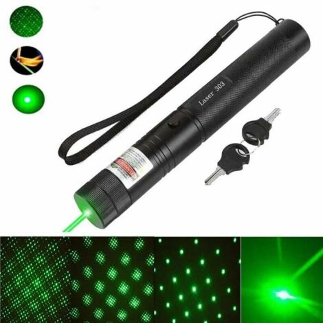 TRIMEC Leistungsstarker grüner Laserpointer mit 10.000 Metern und 532 nm Wellenlänge. Taschenlampe mit grünem Licht. Kompatibel mit Universal-Laserpointern.