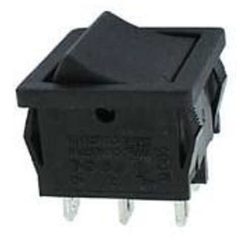 LEISTUNGSWIPPENSCHALTER 5A-250V DPDT EIN-EIN - SCHWARZ