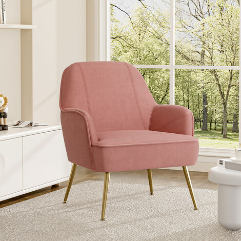 Leisure Velvet Armchair, Pink