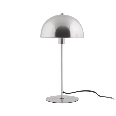 Leitmotiv Bonnet lampe à poser nickel satiné design rétro moderne