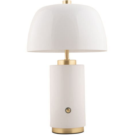 Leitmotiv Freya lampe de table blanche 30 cm élégante