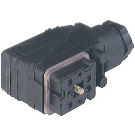 Leitungsdose mit M16-Leitungsverschraubung und Schraubkontakten Schwarz GO 610 WF Pole:6 + PE 932 48