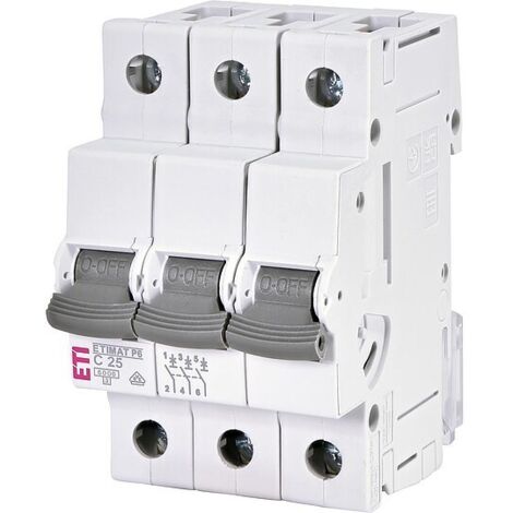 Leitungsschutzschalter C25, ETIMAT P6, 6 kA, 3-polig