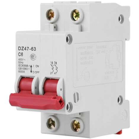 Leitungsschutzschalter DZ47-63 AC400V 50Hz 6A, Abschaltvermögen 6000A