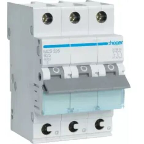 Leitungsschutzschalter Hager 3p,C25A,6kA,MCS325,QuickConnect