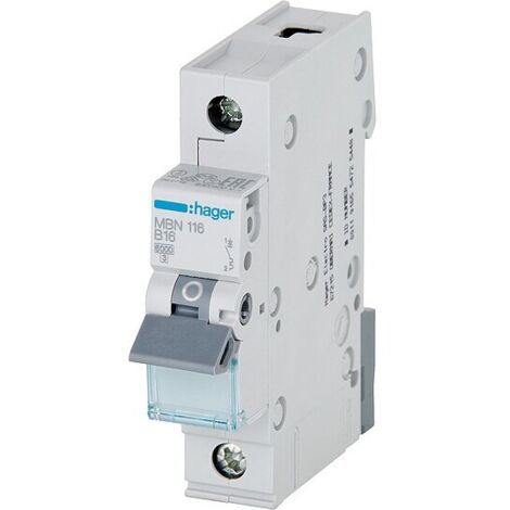Leitungsschutzschalter Hager B16A, 1p, 6kA, MBN116