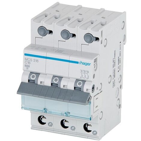 Leitungsschutzschalter Hager C-16A, 3p, 6kA, SSK