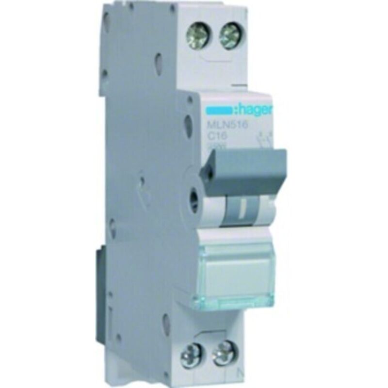 Hager Ls-schalter 1p+n 16a-c 6ka1ple (mln516)