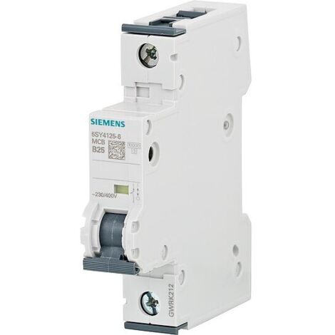 Leitungsschutzschalter Siemens, 10KA, 1-polig, B25A, 5SY4125-6
