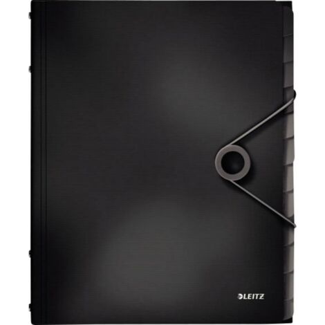 Leitz 4570-10-95 Cartellina con divisori Nero DIN A4 Polipropilene Numero scomparti: 12