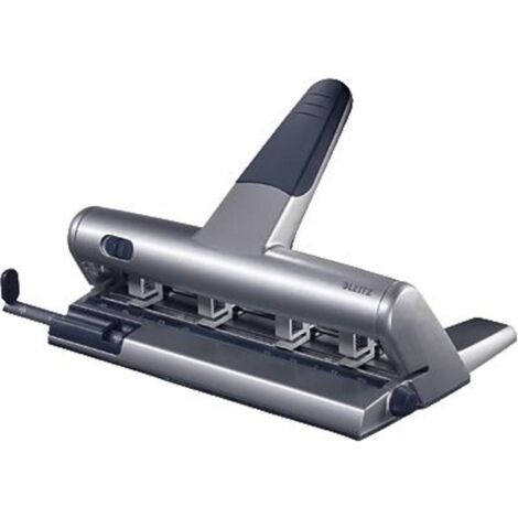 Leitz AKTO Perforatrice Regolabile a Punzoni Indipendenti, Capacità fino a 30 fogli, Argento, Metallo, Fino a 6 Fori, 51140084