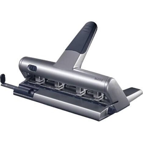 Leitz AKTO Perforatrice Regolabile a Punzoni Indipendenti, Capacità fino a 30 fogli, Argento, Metallo, Fino a 6 Fori, 51140084