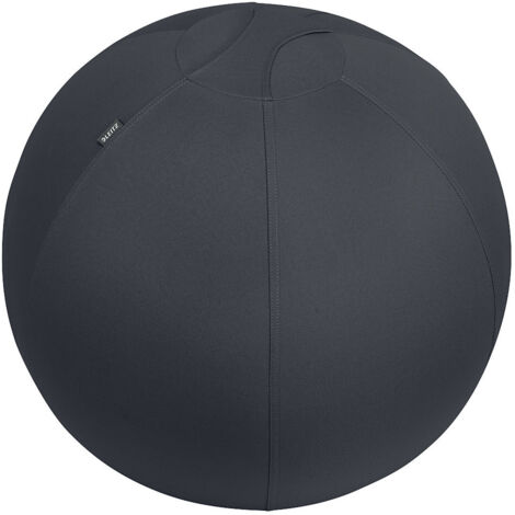 LEITZ - Ballon d'assise active, ballon ergonomique anti-basculement - ∅65cm - Couleur gris foncé - Leitz Ergo Cosy - (65420089)