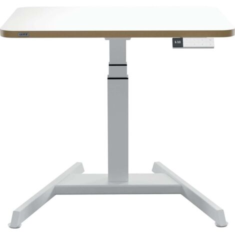 Leitz Bureau assis/debout blanc 65340001 couleur du dessus de table: blanc réglage électrique en hauteur, réglable en h