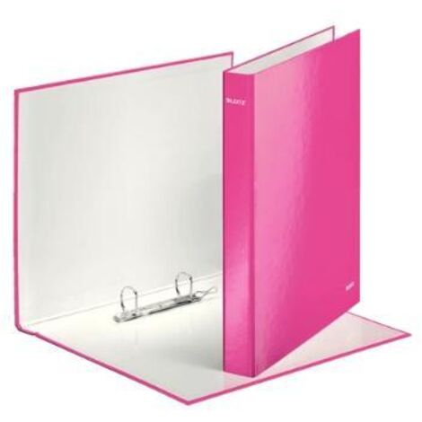 LEITZ CARPETA WOW ANILLAS MIXTAS 2X25 MM A4+ CARTÓN FORRADO PLASTIFICADO FUCSIA