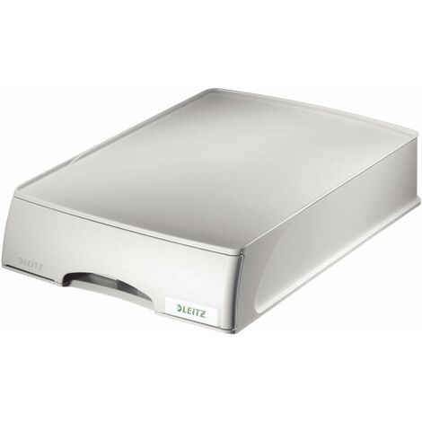 Leitz Cassettiera componibile per vaschette portacorrispondenza, Formato A4, Grigio, Gamma Plus, 52100085