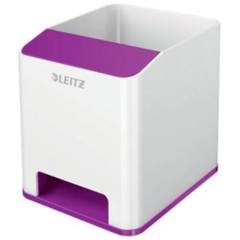 Leitz cubilete portalapices sound wow dual violetablanco