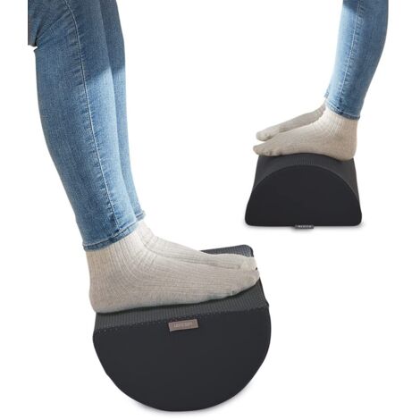 Leitz Ergo Cosy Poggiapiedi Regolabile per Gambe e Ginocchia, Adatto alla Scrivania dell'Ufficio/Casa, Realizzato in Gomma Piuma con Rivestimento in Tessuto, 260 x 140 x 405 mm - Grigio Velluto