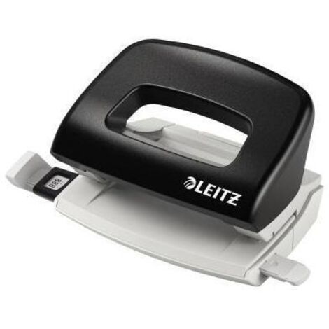 LEITZ Locher Leitz New NeXXt 8cm 10 Bl. (80 g/m²) mit Anschlagschiene schwarz