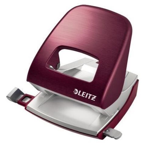 LEITZ Locher Leitz NeXXt Style 5006 8cm 30 Bl. (80 g/m²) mit Anschlagschiene granat rot