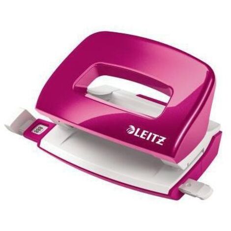 LEITZ Locher Leitz NeXXt WOW Mini 5060 8cm 10 Bl. (80 g/m²) mit Anschlagschiene pink