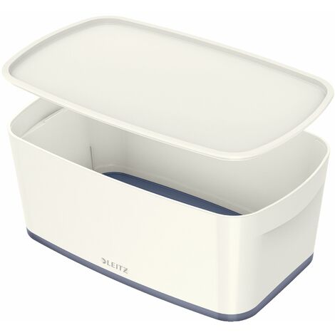 Leitz Mybox scatola piccola con coperchio, colore: Bianco
