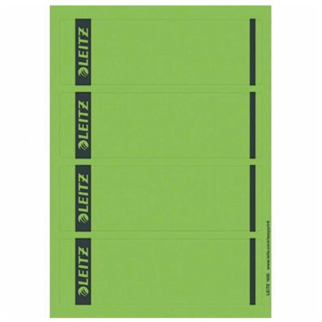 LEITZ Ordnerrückenetikett Leitz breit/kurz 61,5 x 192 mm (B x H) selbstklebend ohne Griffloch grün 100Etik./Pack.