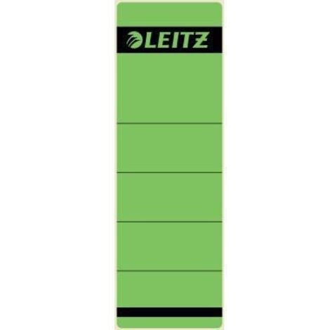 LEITZ Ordnerrückenetikett Leitz breit/kurz 61,5 x 192 mm (B x H) selbstklebend ohne Griffloch grün 10Etik./Pack.