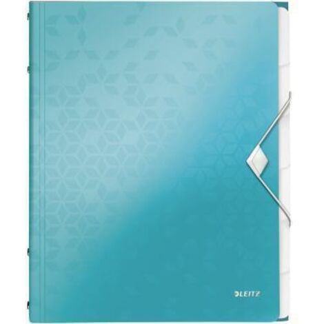 Leitz Ordnungsmappe WOW 46330051 DIN A4 6Fächer PP eisblau