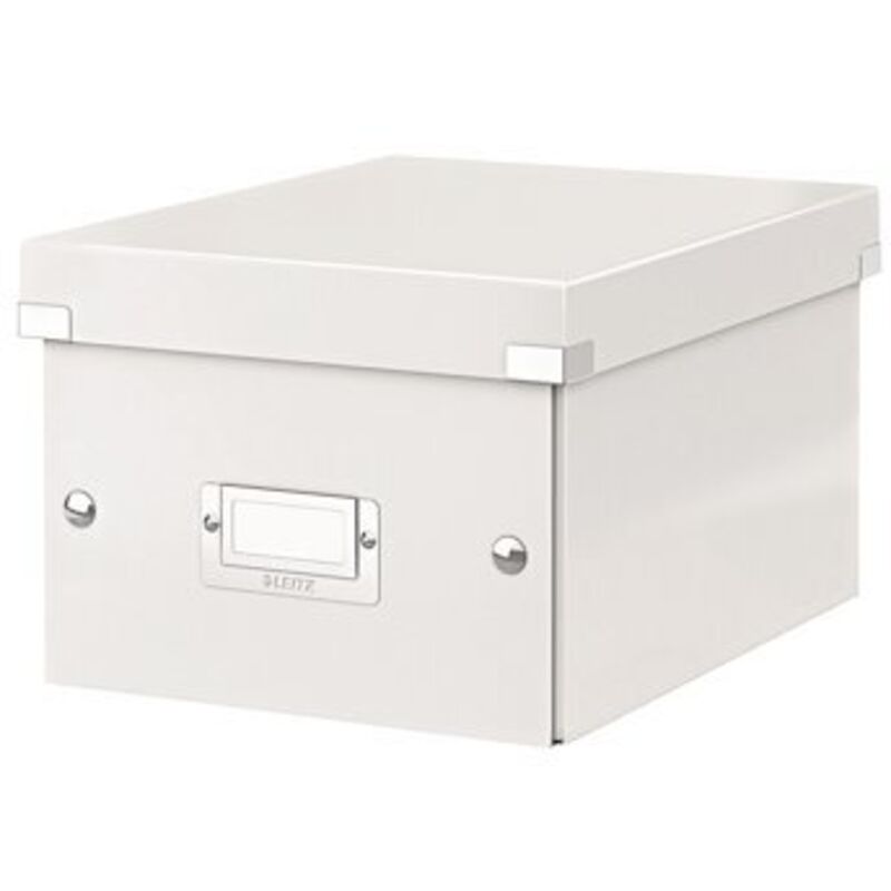 Boîte de rangement carton Leitz CLick&Store Wow h 16 x l 21,7 x p 28 cm blanche Boîte de rangement carton Leitz CLick&Store Wow h 16 x l 21,7 x p 28 cm blanche