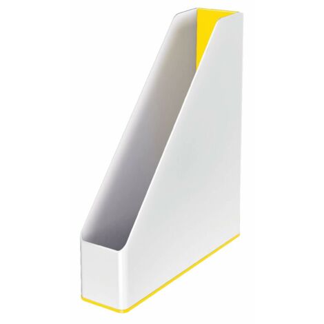 Leitz Revistero Wow Dual A4 Plástico Amarillo/Blanco