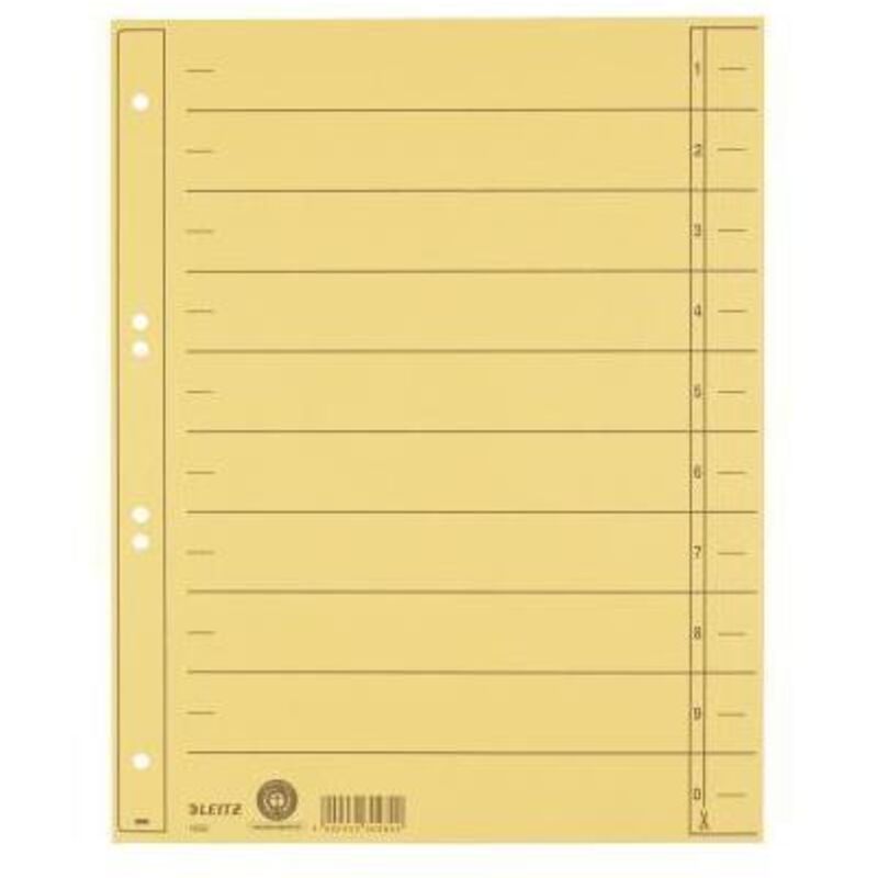 Leitz Trennblatt 16580015 A4 230g Karton Gelb 100 St./pack.