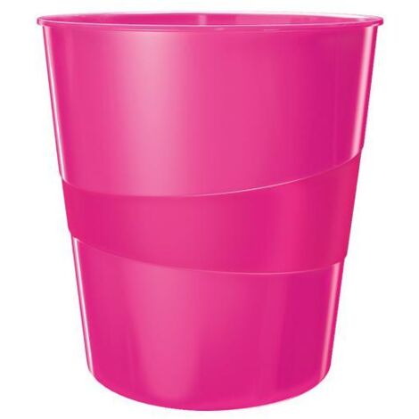 Leitz WOW Waste Bin Polystyrène Rose