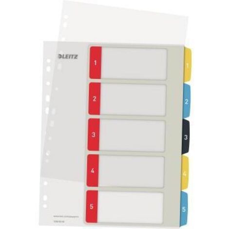 LEITZ Zahlenregister Leitz Cosy DIN A4 Überbreite 1-5 Polypropylen mehrfarbig