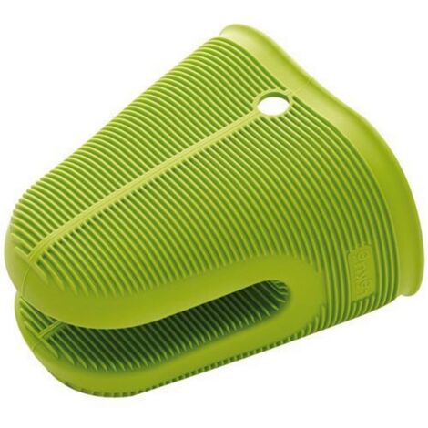 Lékué - Protezione per pinza da cucina, in silicone, colore: Verde fluorescente