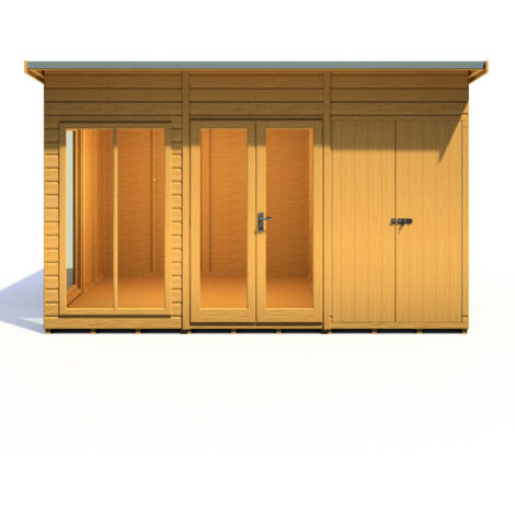 Lela 12 x 8 Summerhouse including Storage - L244.8 x W357 x H227.5 cm