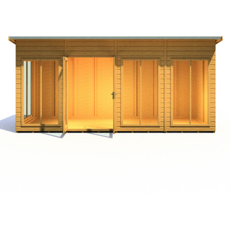 Lela 16x6 Summerhouse - L185.8 x W476 x H228.4 cm