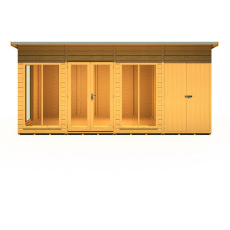 Lela 16x8 Summerhouse including Storage - L244.8 x W476 x H227.5 cm