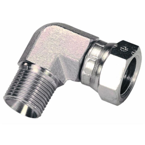 Lem Select – Adaptateur 90° Mâle/Femelle tournant 3/8' – Raccord pour compresseur – Filetage plomberie – Flexibilité d'utilisation en espaces restreints