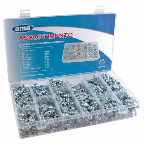 Lem Select – Assortiment de 775 graisseurs 11 types – Graisseurs M6/M8/M10 – Pour lubrification précise – Performance optimale et facilité d'utilisation