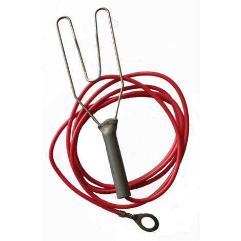 Lem Select – Câble de branchement pour clôture électrique 125 cm – Œilleton M8 pour connexion rapide – Compatible rubans 10 à 40 mm