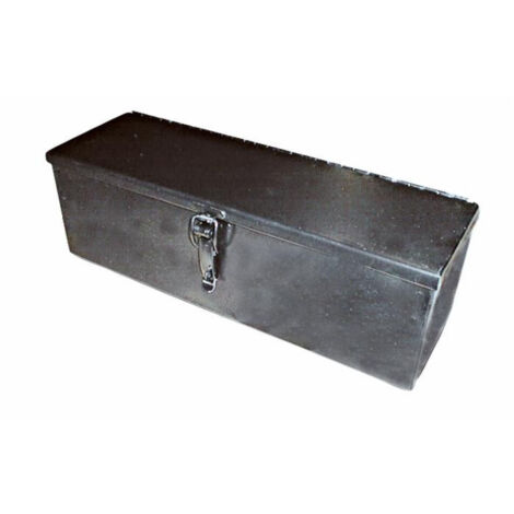 Lem Select – Coffre de chantier en acier brut 300 x 90 x 95 mm – Épaisseur 10/10 – Pour rangement d'outils – Installation murale recommandée
