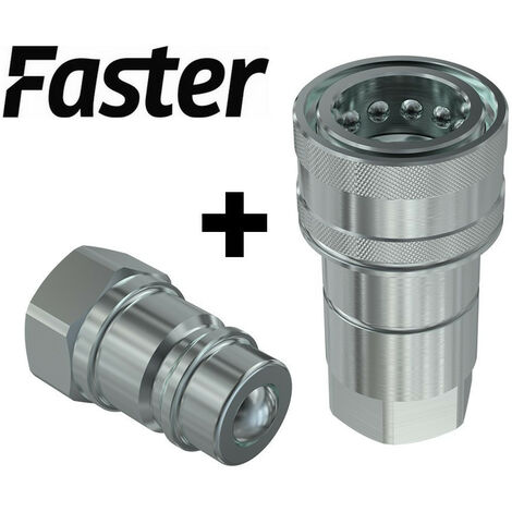 Lem Select – Coupleur rapide à bille 1/2' femelle et mâle – Pression maximale 200 bar – Raccord pour compresseur – Conçu pour tracteurs