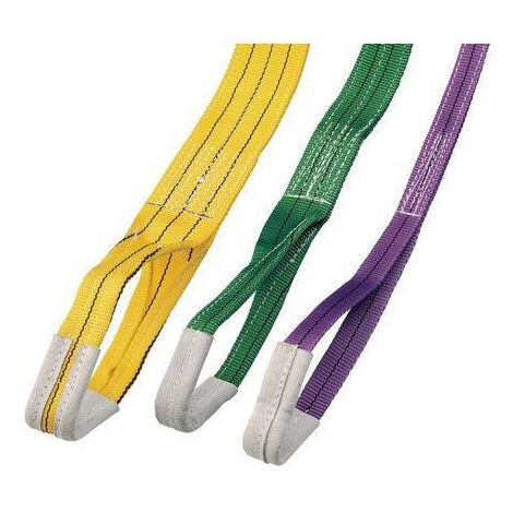 Lem Select – Élingue sangle double 3 m – Charge maximale 2000 kg – Polyester conforme DIN EN 1492-1 – Couleur violette pour levage sécurisé